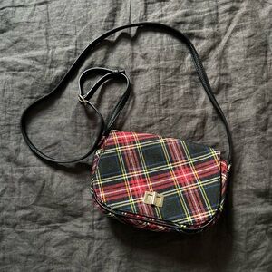Talbots Plaid Crossbody Bag - Red and Black